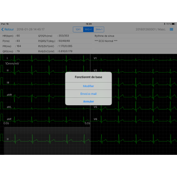 Electrocardiographe ECG Edan PADECG Numérique sans fil pour iPad avec interprétation