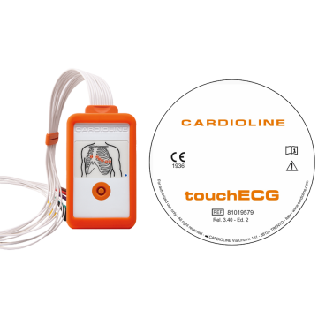 Electrocardiographe ECG Cardioline Touchecg  HD+ Bluetooth (12 pistes) pour PC ou tablette Windows